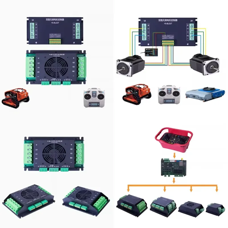 24V 48v intelligent dual channel Bldc motor controller blending mode Bldc controller