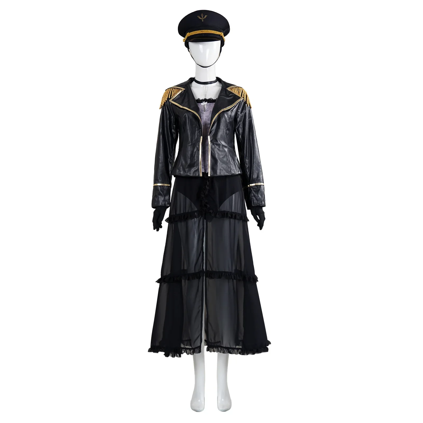 زي نو شيما كيكا الأسود للحفلات التنكرية كيتا نو شيما كيكا مجموعة سوداء من زي أداء شخصية الرسوم المتحركة #1