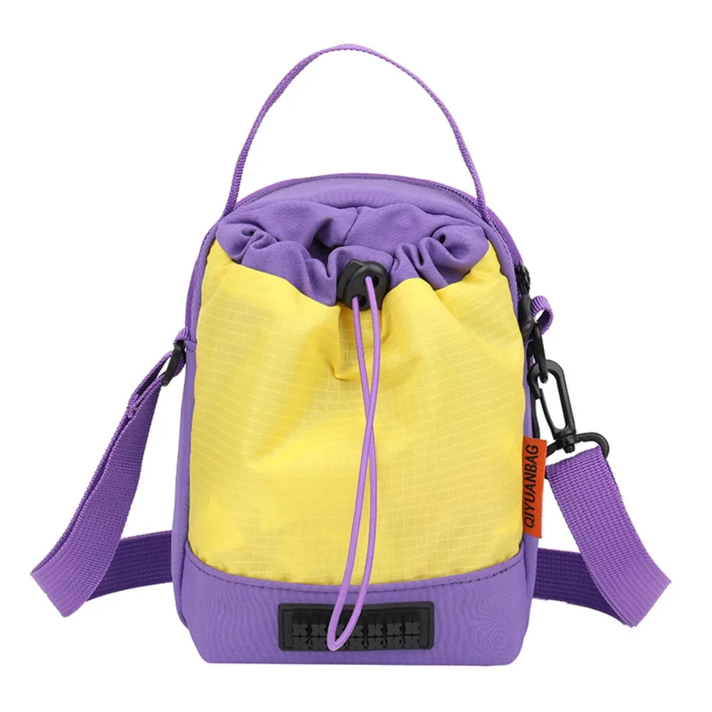 

Contrast Color Water Bottle Carrier Bag Shoulder Strap Front Pocket Crossbody Water Bottle Purse Large Opening Adjustable