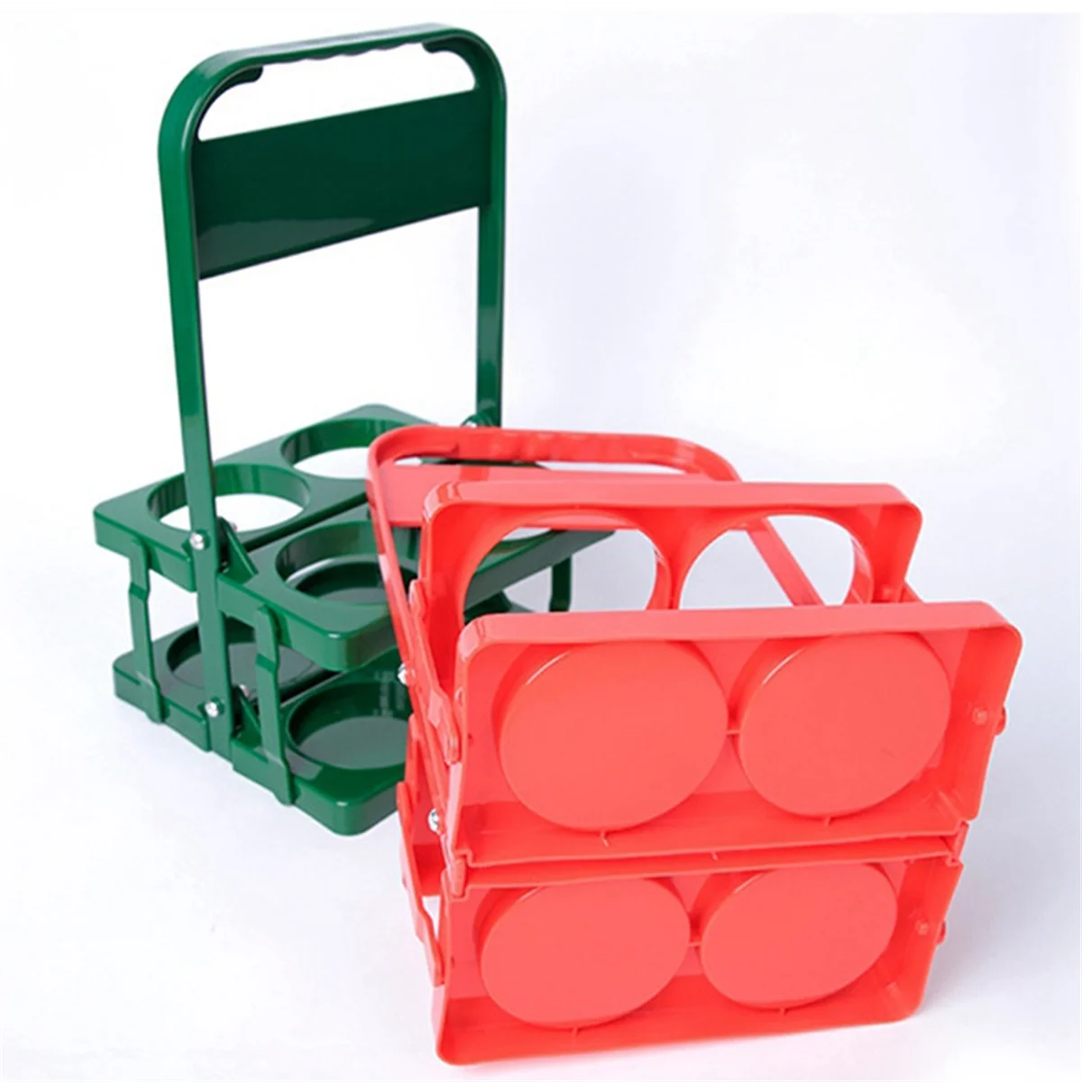 

AB53 4 Holes Foldable Plastic Beverage Carrier,Reusable Drink Holder with Handle Portable Drink Holder Yellow