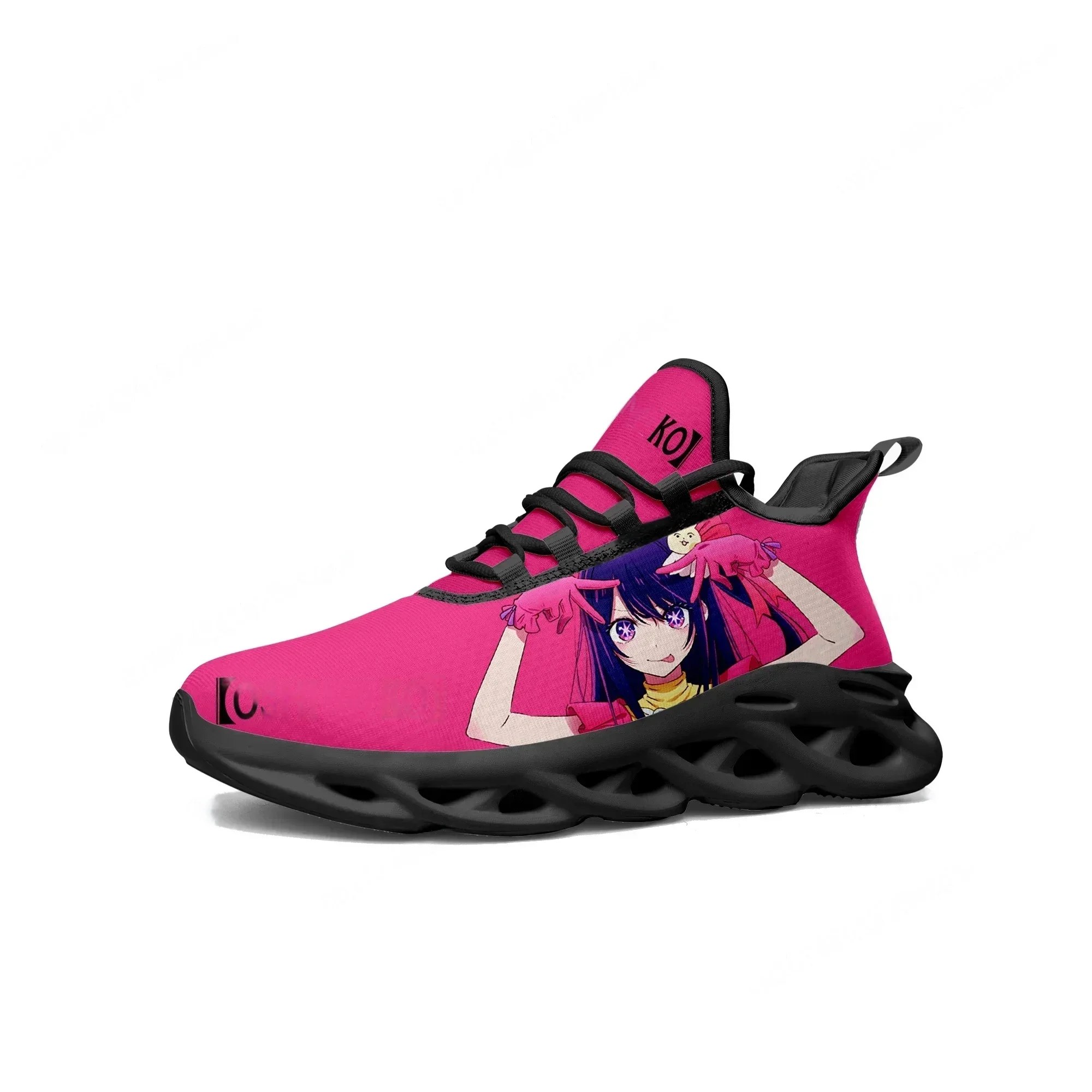 

Oshi No Ko Flats Sneakers Mens Womens Teenager Sports Running Shoes High Quality Hoshino Ai Anime Custom Lace Up Mesh Footwear