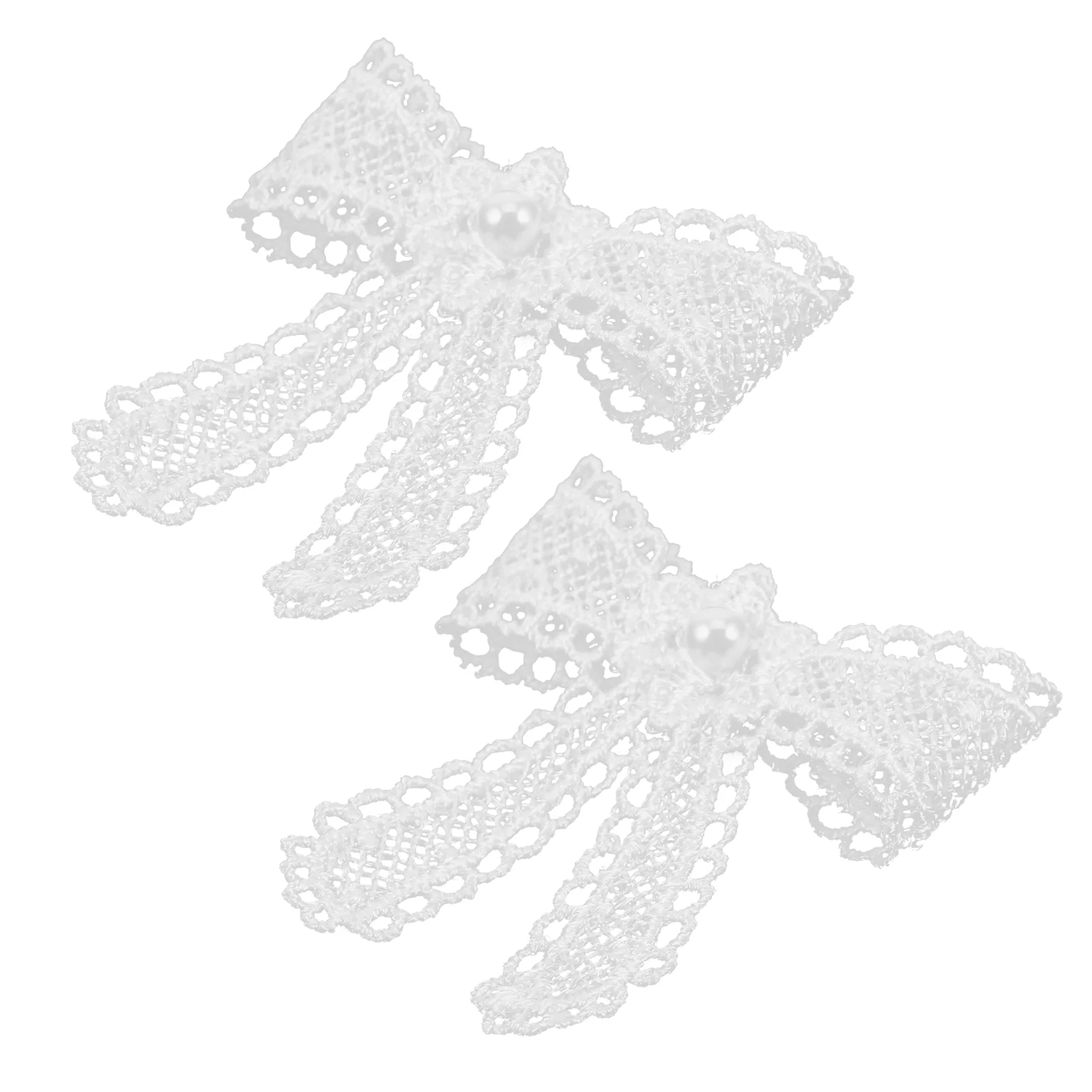 

Lace Bow Shoe Buckle Removable Decorative Clip Replacement Elegant Charm Versatile Accessories Detachable Pearls