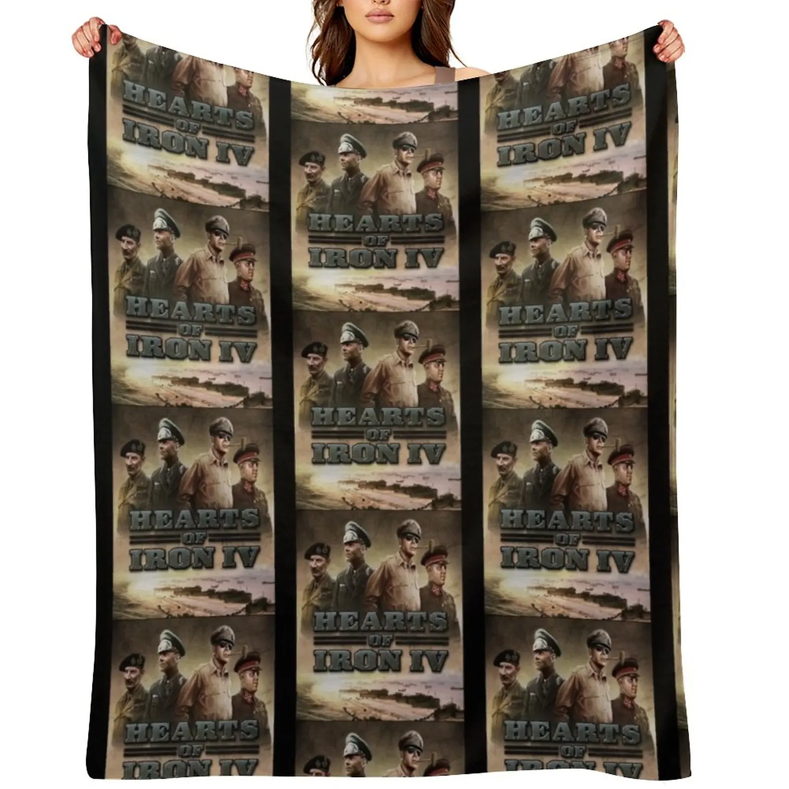 Hearts of iron Throw Blanket Soft Plaid Luxury Thicken warm for winter funny gift Blankets