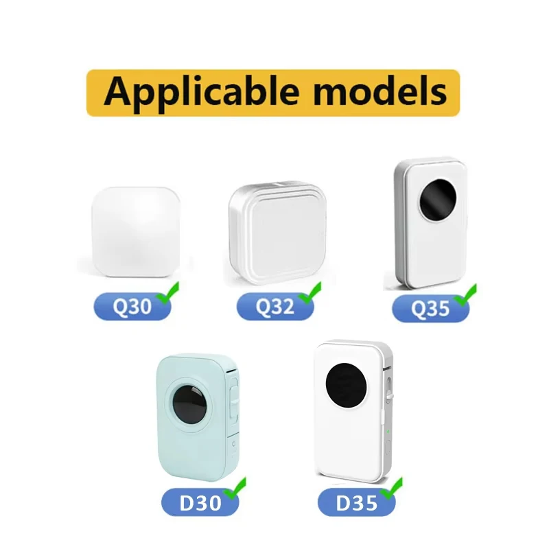 1 Rolka Papieru do Etykietowania Q30 D30 D32 D35, Samoprzylepny Papier Termiczny do Etykiet z Imieniem, Rolki Termiczne do Biletów, Samokrojące Się Etykiety, Notatki DO Q32 Q35