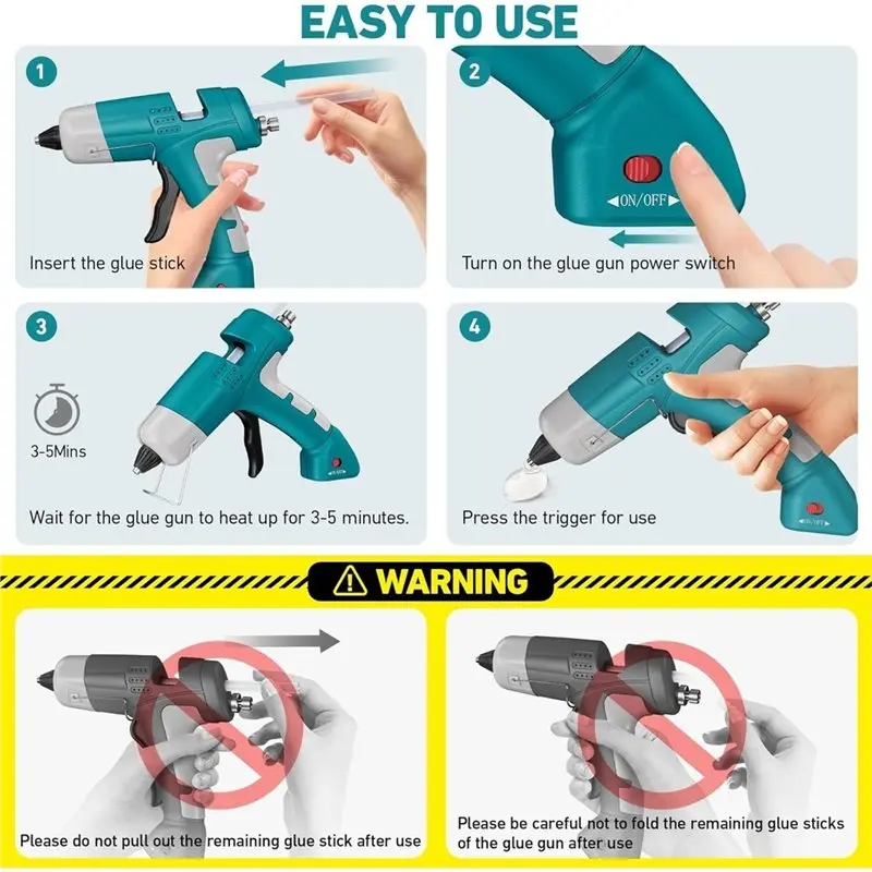 WORTHOWN-Stable Support Base For Hot Glue Gun Set Ideal For Crafts, DIY Arts, Home Repairs