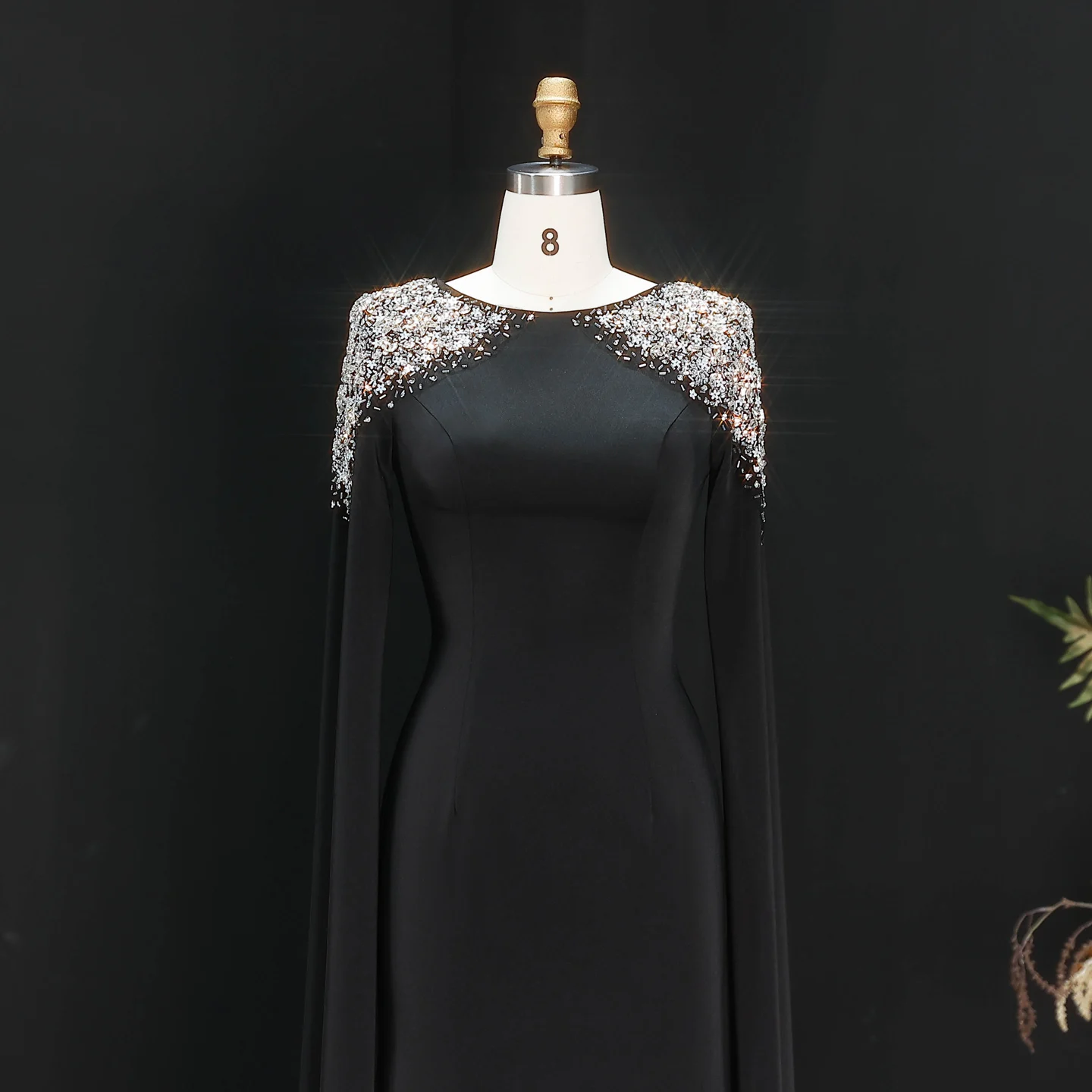 Sharon Said Elegantes Weißes Meerjungfrauenkleid Dubai Abendkleid Damen Hochzeitsfeier Umhangärmel Muslimische Formelle Kleider SF280 Maßanfertigung – Detail 19