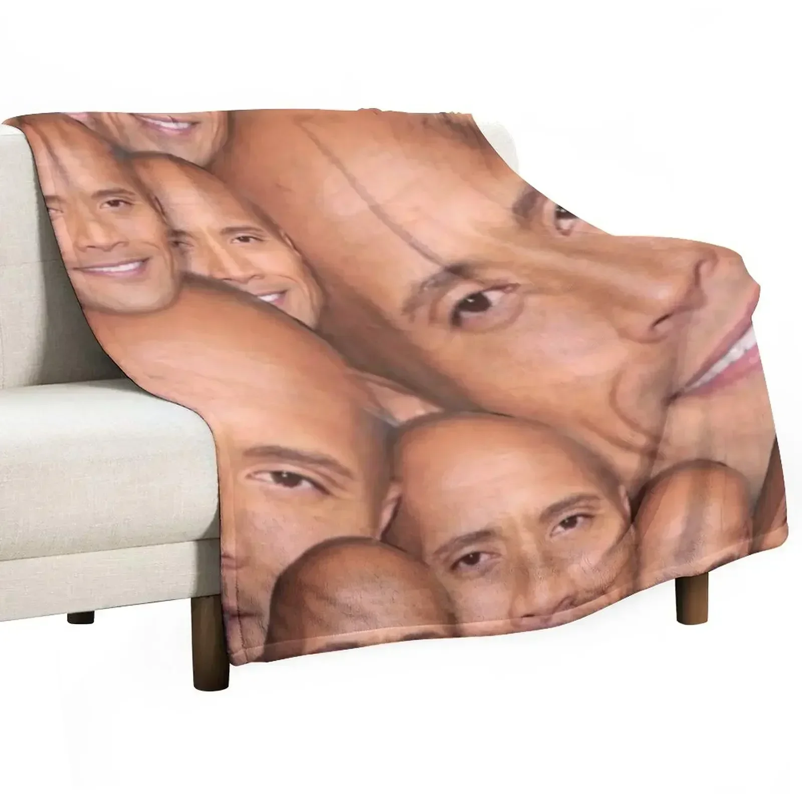 

Dwayne johnson funny face ( the rock ) Throw Blanket Luxurious Soft Blanket Holiday Gift for Family