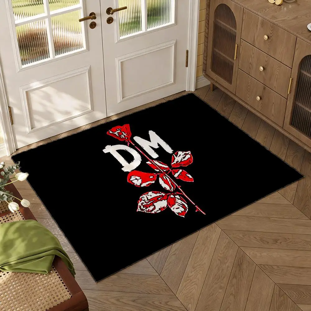 D-DEPECHE MODEs Band Cool Floor Mat Soft Thickened Flannel Door Mat Non-Slip Living Room Rug Home Decor