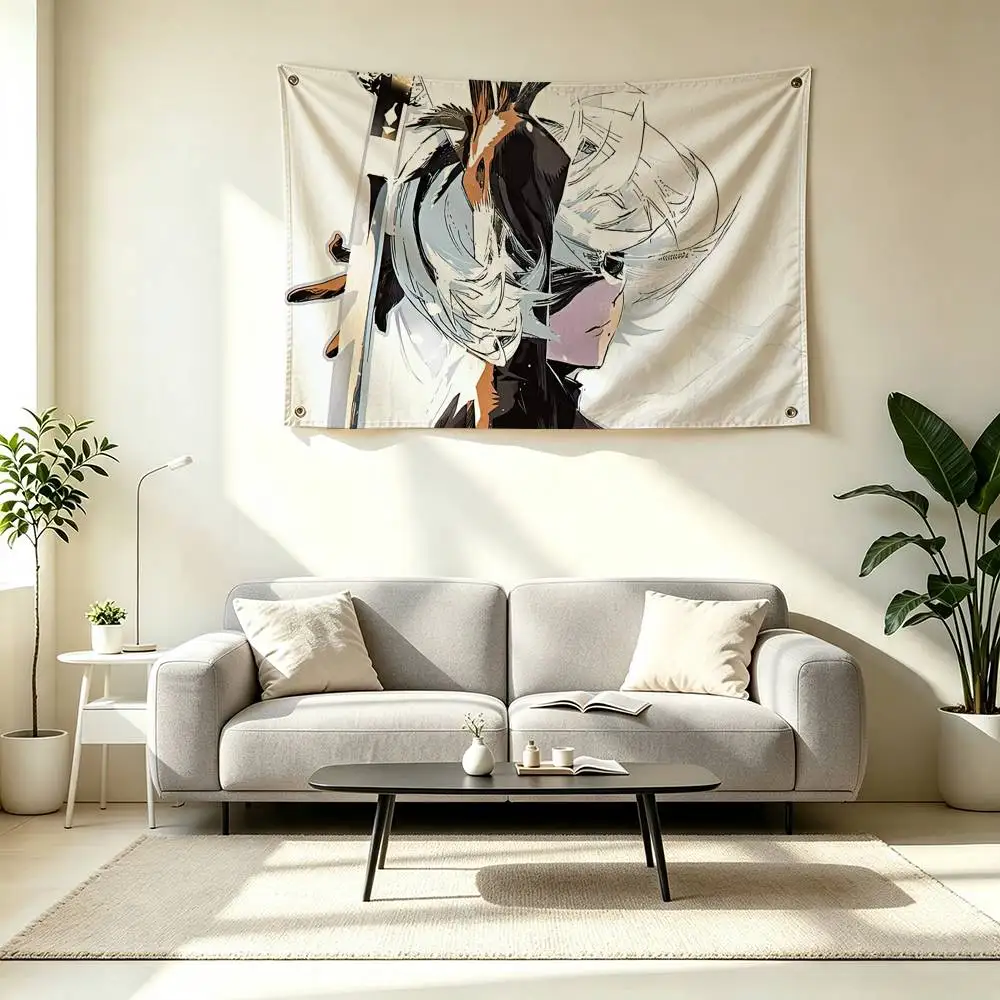 N-NieR Automata YoRHa 2B  Flags for Bedrooms Home Decor Items Outdoor Decors Garage Decoration Flaga