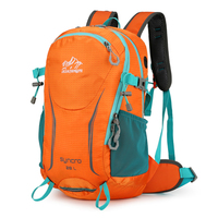 Trendy Backpack For Men Women 2025 New Nylon Outdoor Camping Knapsack With Waterproof Cover Youth Hiking Backpack Male Orange