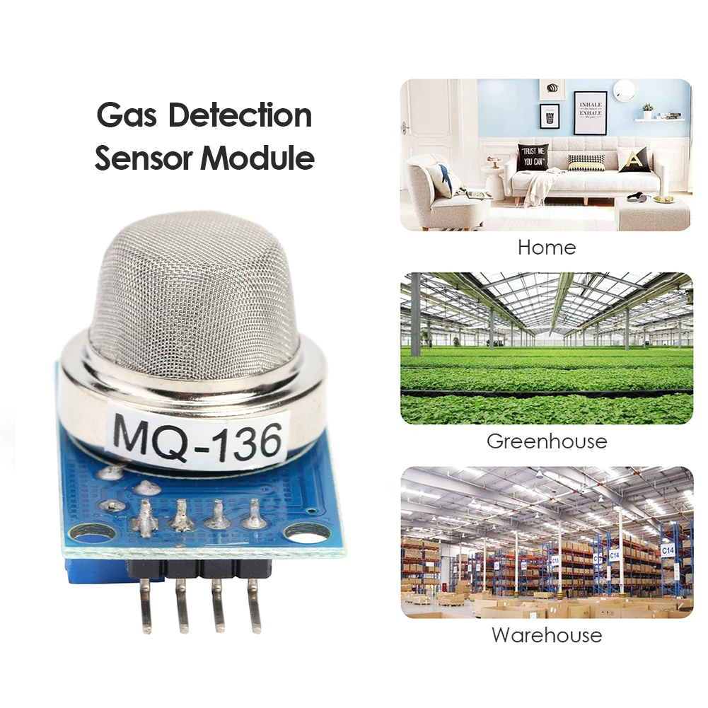 1-5PCS Gas Detection Sensor Module MQ-136 LM393 Sulphide Hydrogen Detector Sensors for Liquefied Petroleum Gas Butane Gas Sensor