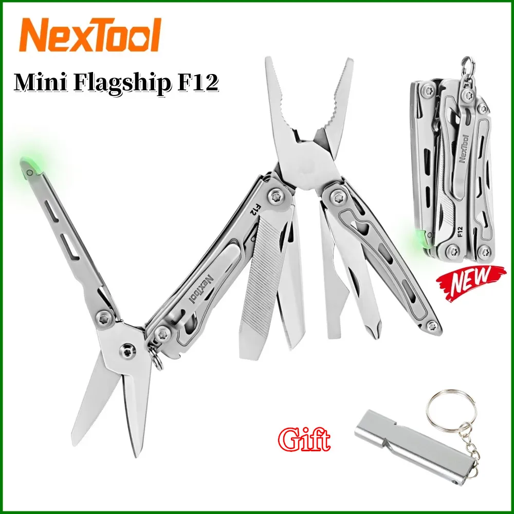 

Многофункциональный инструмент NexTool Keychain Mini Flagship F12, 13 в 1: отвертка, плоскогубцы, напильник, линейка, открывалка для бутылок, ножницы, EDC-инструмент для повседневного использования.