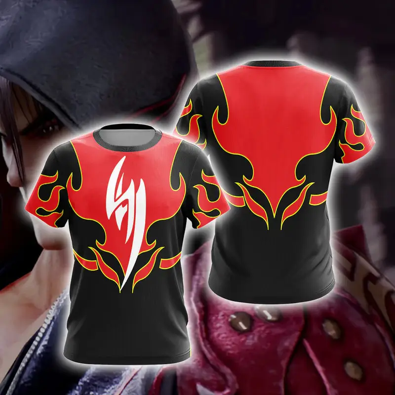 لعبة Tekken 8 Kazuya Mishima تي شيرت جرافيك ثلاثية الأبعاد طباعة أنيمي التي شيرت الرجال/النساء قصيرة الأكمام طاقم الرقبة تيز Harajuku Y2k بلايز
