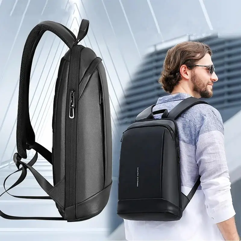 

15,6-дюймовый тонкий рюкзак для ноутбука, мужской тонкий рюкзак, рабочий мужской рюкзак, деловая сумка, унисекс, черный сверхлегкий рюкзак Mochilas