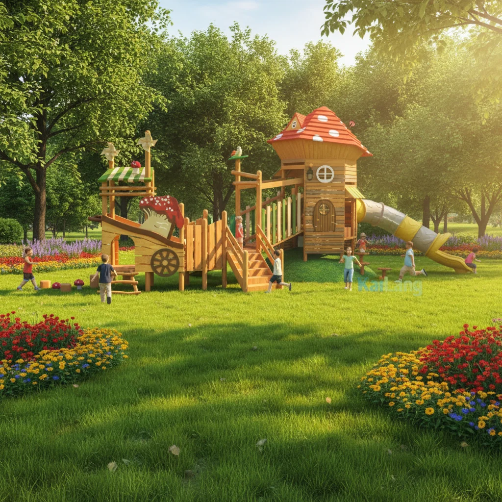 숲 속 버섯 모양 목재 놀이공원 야외 스포츠 장비 어린 - Outdoor Children'S Park 리뷰 및 가격