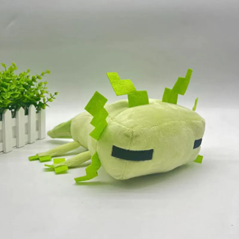 30 ซม.สีเขียวน่ารักขาตั้ง Axolotl ตุ๊กตาสัตว์ตุ๊กตาของเล่นสีชมพู Axolotl Plushie หมอนตุ๊กตาเด็กของขวัญวันเกิดตกแต่งบ้าน