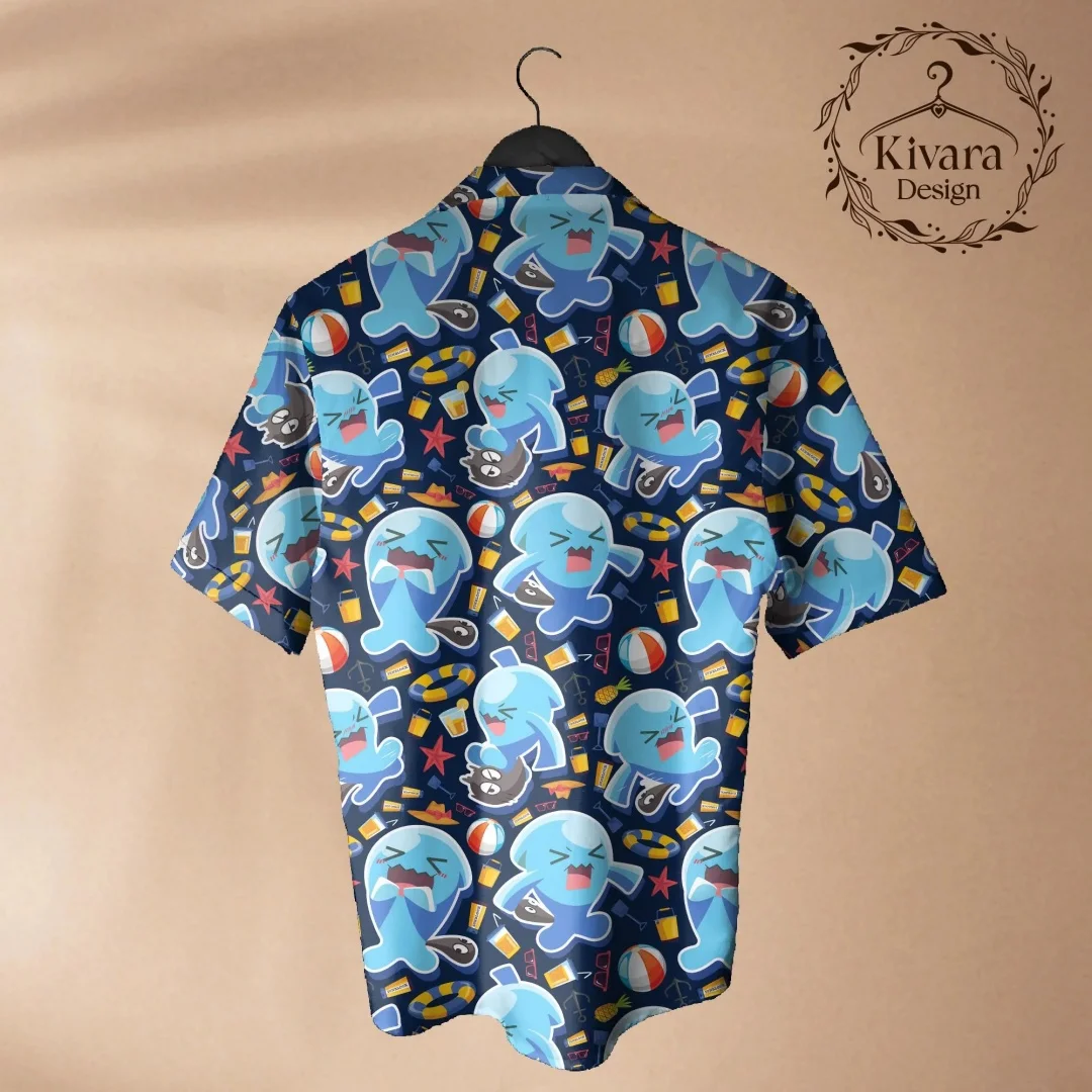 Wobbuffet Hawaiihemd Pokémon Wobbuffet Grafik-T-Shirt Sommer Freizeit Herren-T-Shirt Kinderbekleidung T-Shirt Y2k Frau ﻿ – Detail 4