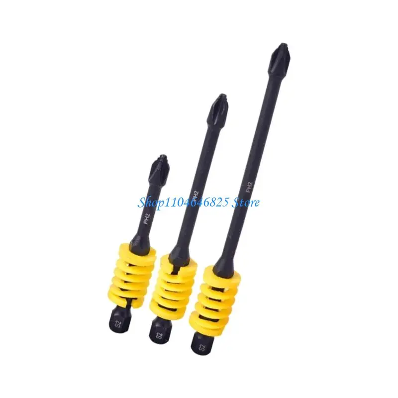 3PCS Fast Release Screwdriver Heads Anti Slip Grooves Tool Accessories