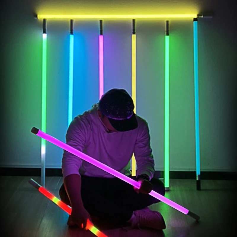 

New Product Usb Rechargeable Remote Control Color Changing T8 1.2m Colorful Rgb Led Tube Light Wand for Room Bar Party Decor