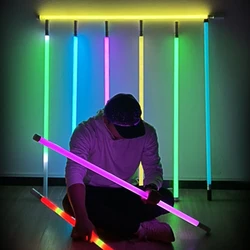 New Product Usb Rechargeable Remote Control Color Changing T8 1.2m Colorful Rgb Led Tube Light Wand for Room Bar Party Decor