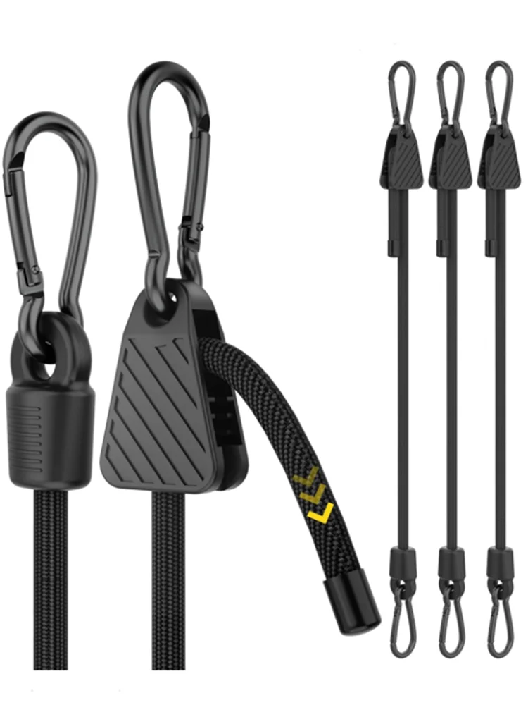 AliExpress NONE Adjustable Bungee Cords with Hooks 4Pcs Heavy Duty Outdoor Elastic Bungee Cord Luggage Straps For Cargos Camping Bike Racks Tent