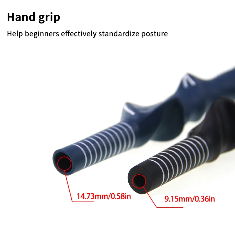 High Quality Durable Golf Rubber Hand Shape Grip Exercise Pole Grip Golf Swing Training Grip Trainer Right-Handed