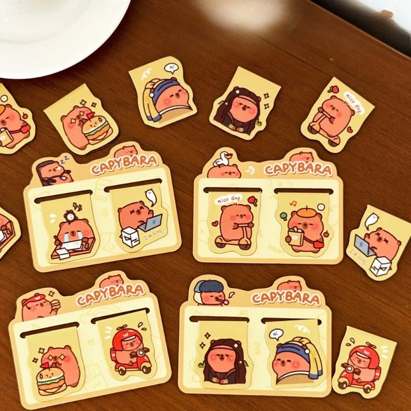 

Magnetic Bookmarks Student Cute Double Book Page Folder Cartoon High-value Capybar Magnet Bookmark bookmarks for books