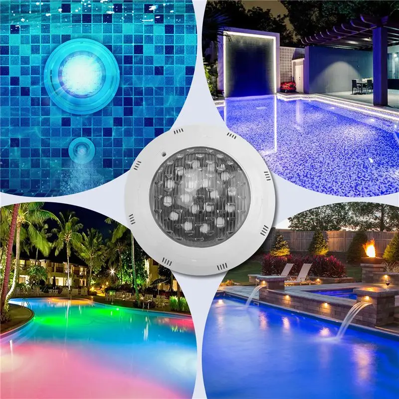 DT19-7 Colors 24V 18W LED RGB Underwater Swimming Pool Bright Light /Remote Control