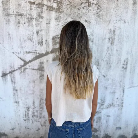 Tops en blouses voor dames, overhemd 2025, katoenen overhemden met effen zomerknopen voor dames, top met korte mouwen en zak