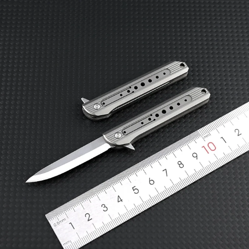 

Folding Titanium Alloy Knife D2 Blade Fishing Boat Outdoor Camping Open Express Box Portable High Hardness Pocket Knives