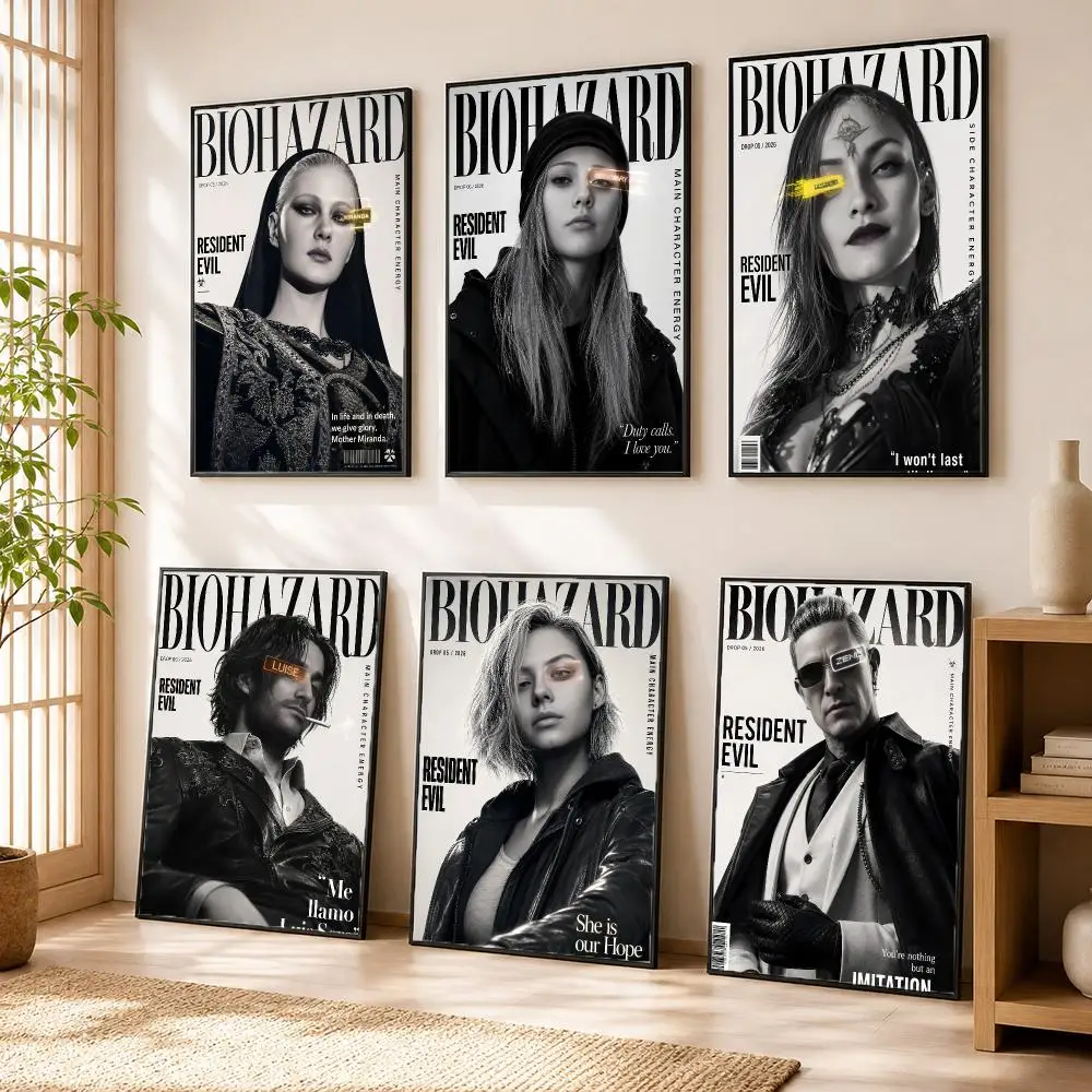 E-Evil Requiem Game Poster Modern Home Living Bedroom Bar Hallway Waterproof Wall Art Aesthetic Decor