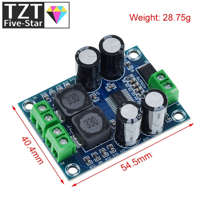 TZT XH-M311 Mini Digital Amplifier Board TPA3118 Audio Amplifier Board Audio Power Amplifier Module Mono 60W