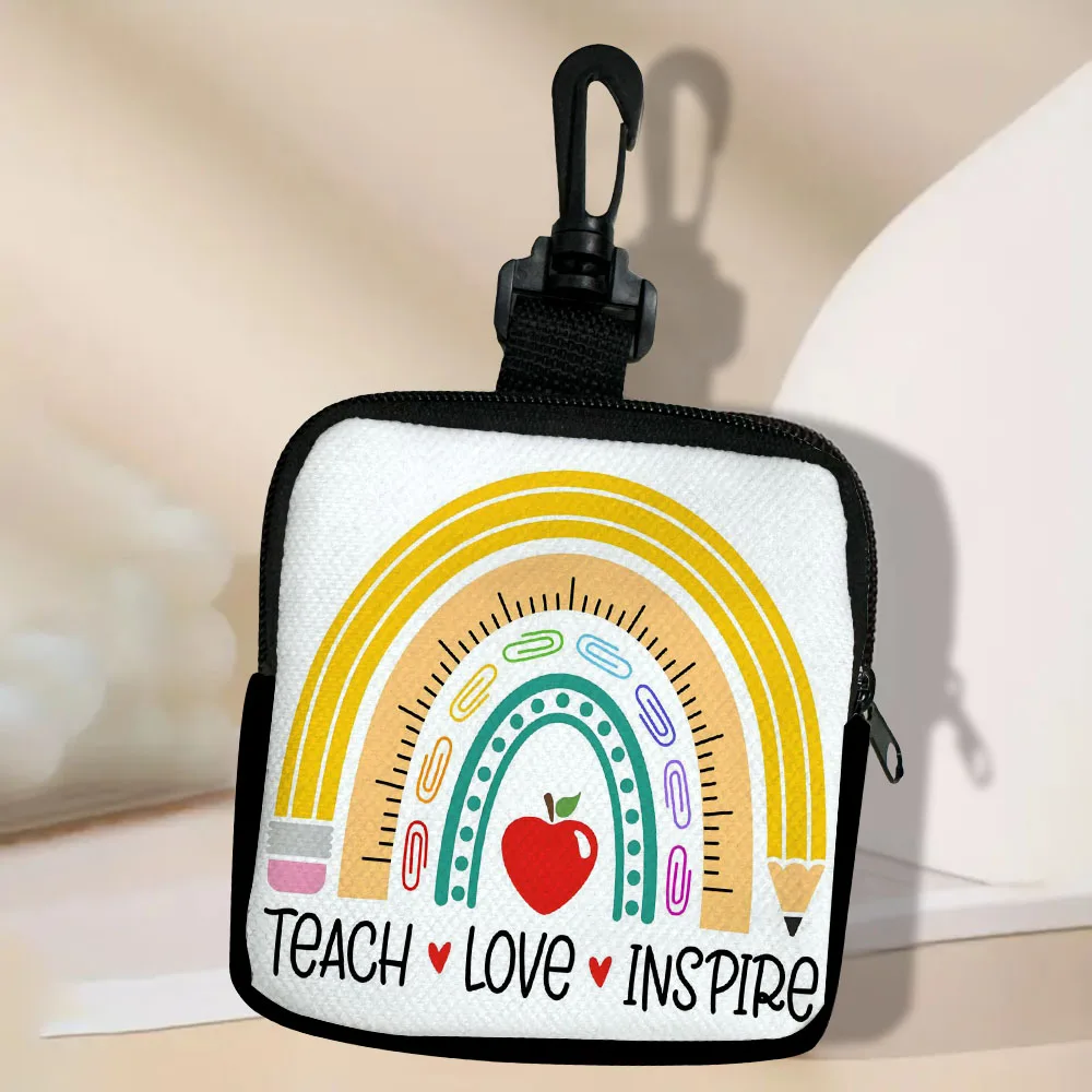 

Teach Love Lnspire Women Coin Purse Keychain Zipper Small Wallets Women Girls Pouch Girls Mini Bag Key Wallet 5.23