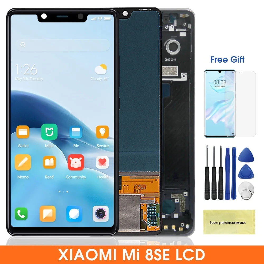 

Top 5.88" Mi 8 SE Mi8 SE MI8SE Display Screen With Frame, for Xiaomi Mi 8 SE Lcd Display Touch Screen Digitizer Assembly