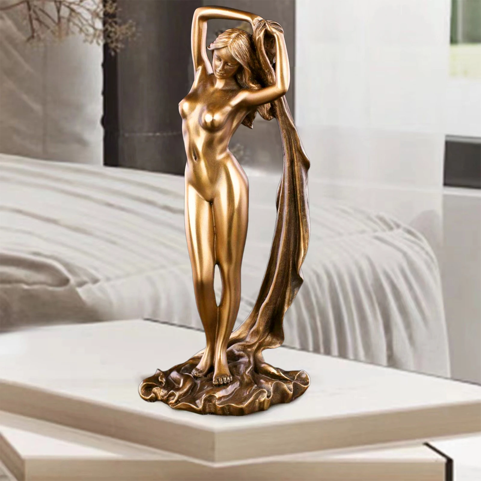 Resin Goddess Statue Living Room Tabletop Handicrafts And Ornament Table Art Home Room Decoration For Balcony Garden Decorations