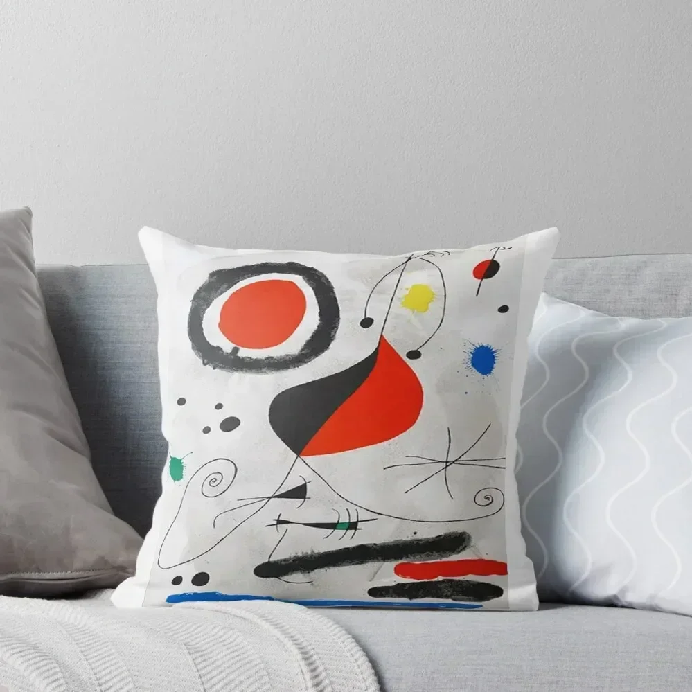 

Joan Miro Original Lithograph from Derriere le Miroir 1964 Throw Pillow Pillow Covers Decorative luxury covers pillow
