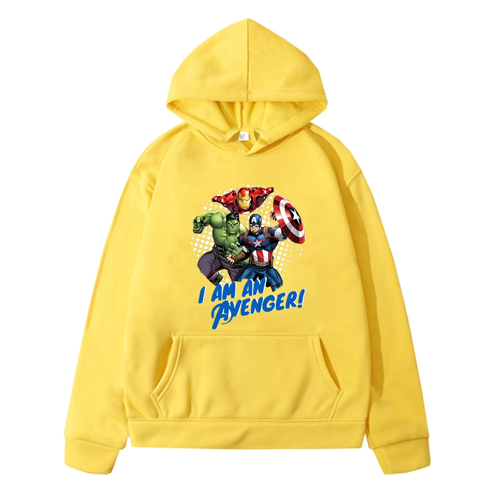 Marvel print hoodie Fleece sweatshirt Autumn Kawaii jacket y2k sudadera Superman anime hoodie Cute pullover kids clothes girls