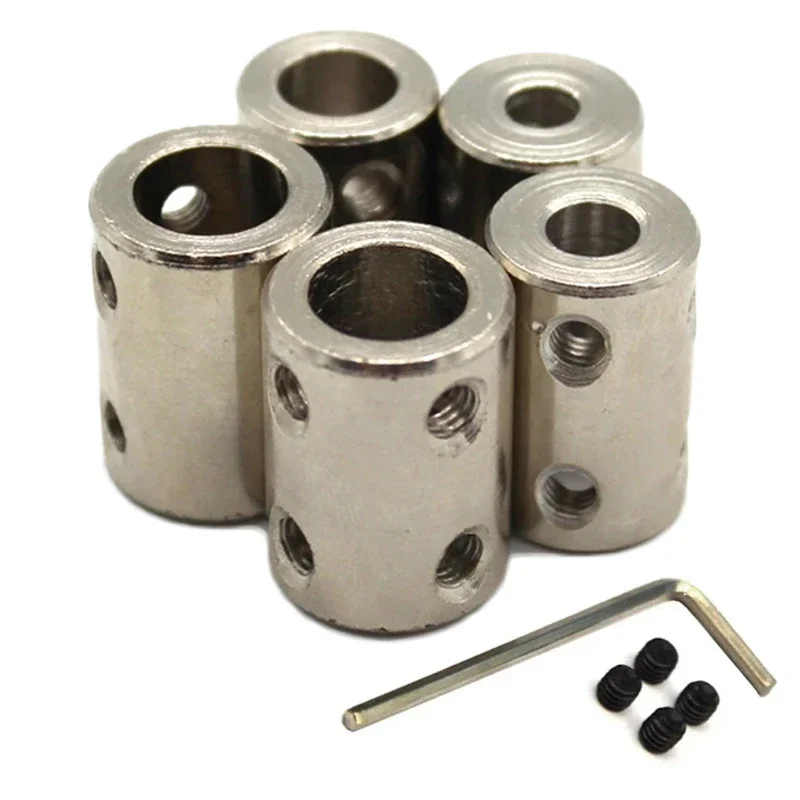 1pcs 3.17mm/4mm/5mm/6mm/8mm/10mm/12mm Rigid Shaft Coupling CNC Motor Shaft Coupler Motor Connector Sleeve #45 Steel Dropshipping