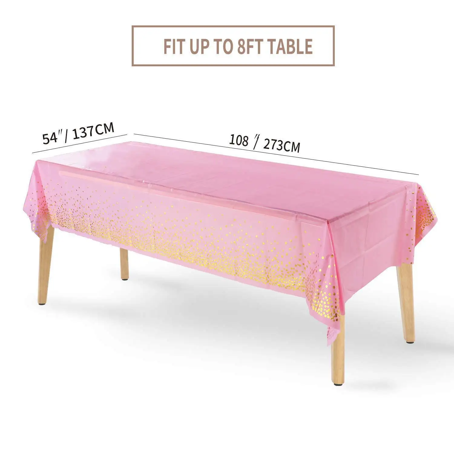 

0440 disposable tablecloth gold rose gold hot stamping gold powder small dot tablecloth