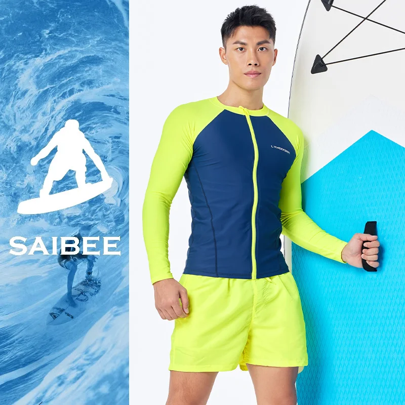 

Long Sleeve Rash Guards Surfing Clothes Beach Men Swimsuits Tight Base Layer Wetsuit Snorkeling Kayaking Floatsuit Diving Suit