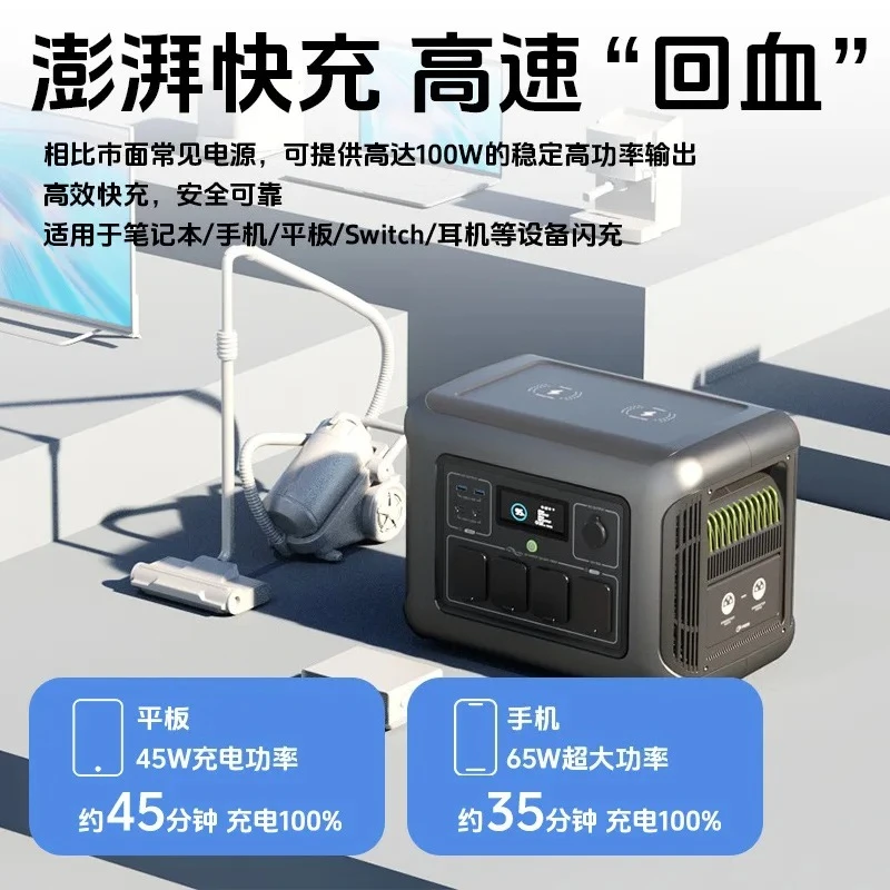 

R1500 Outdoor Emergency Power Supply Lithium Iron Phosphate Energy Storage Mobile UPS Power Supply for Portable Backup
