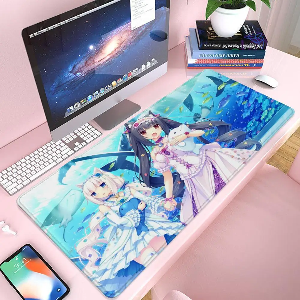 

NekoPara коврик для мыши Gaming 900 × 400 коврик для мыши Gamer Xxl коврик для мыши офисные аксессуары длинный коврик для клавиатуры коврик для компьютерного стола