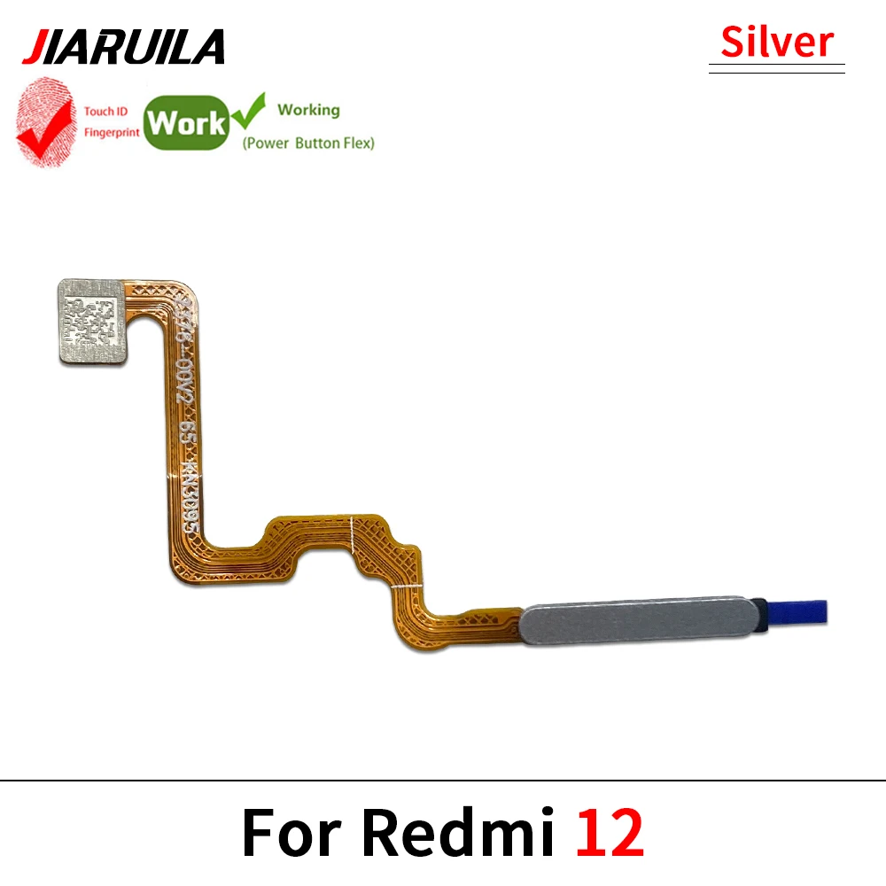 Fingerprint Sensor Home Return Key Menu Power Button Flex Cable For Xiaomi Redmi 13C 12 12C 10C With fingerprint recognition