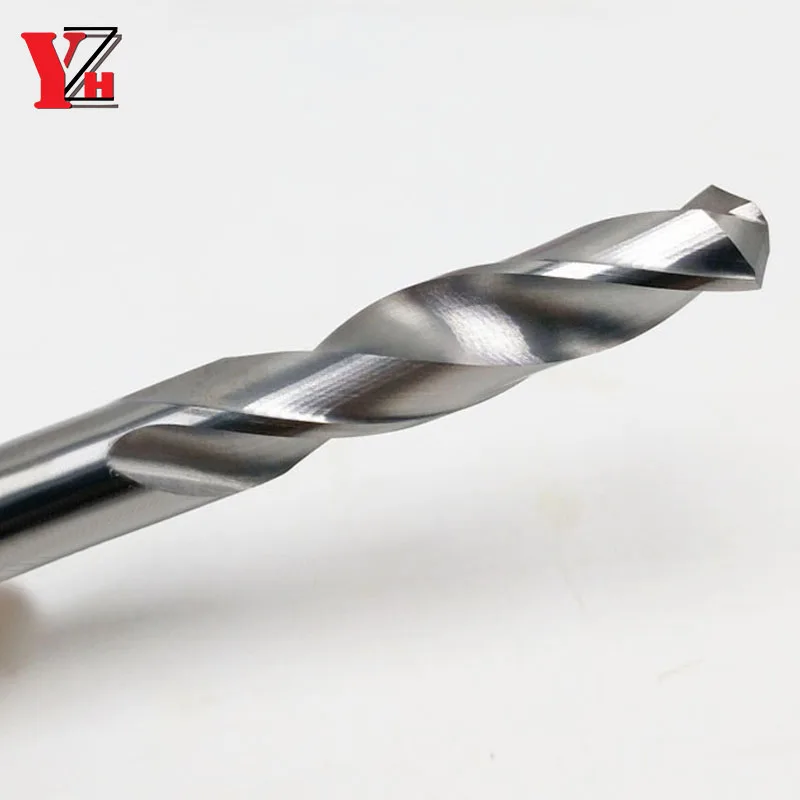 YZH Carbide Mũi Khoan Xoắn Tổng Chiều Dài 80Mm Chắc Chắn Thun Bit HRC50/55/65 CNC Tay Cầm Thẳng Khoan Lỗ kim Loại Sắt Thép Không Gỉ