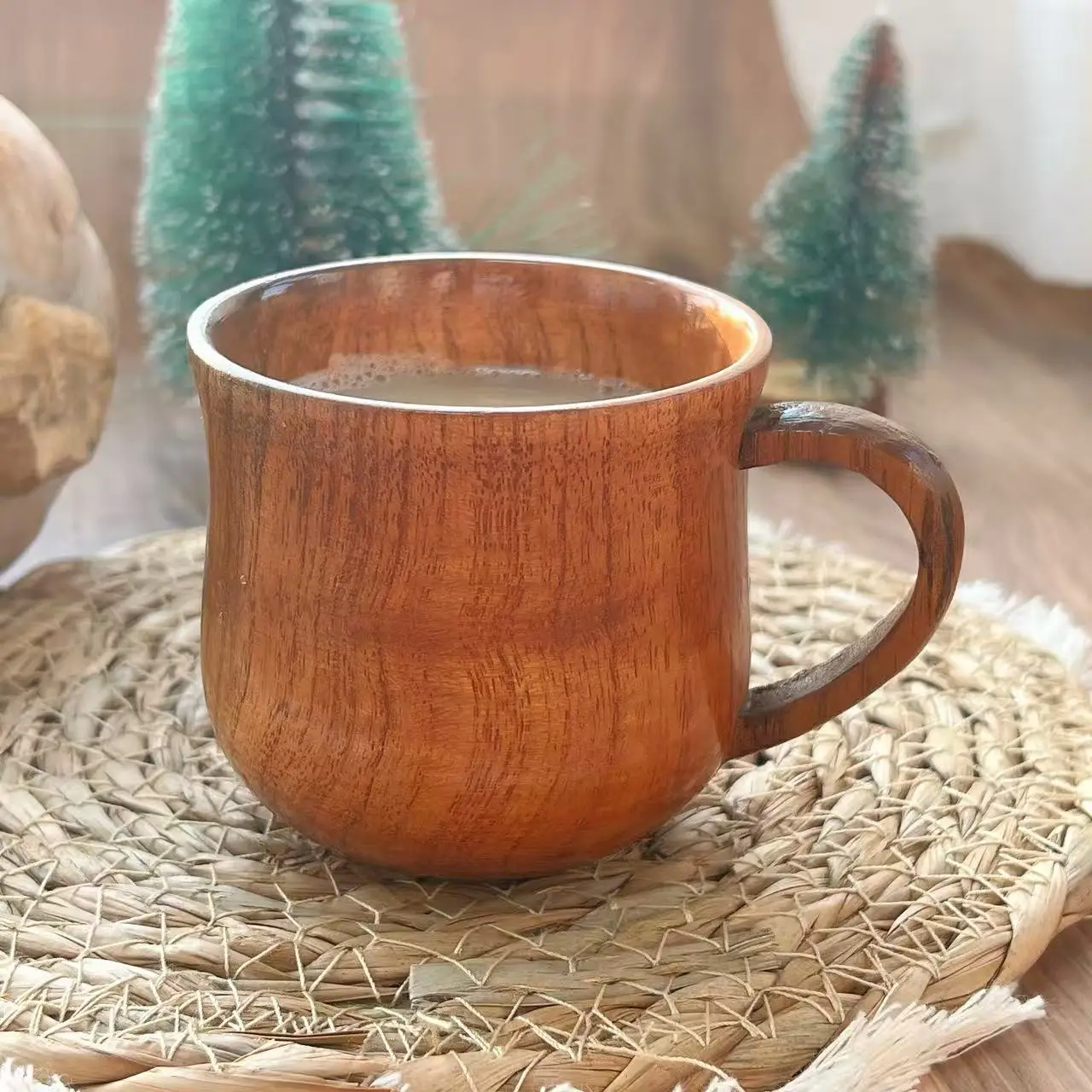 Food Grade Natural Sour Jujube Wooden Bowl Large Japanese Rice Soup Salad Bowl Home Dorm Kids Adults Personal Durable Tableware
