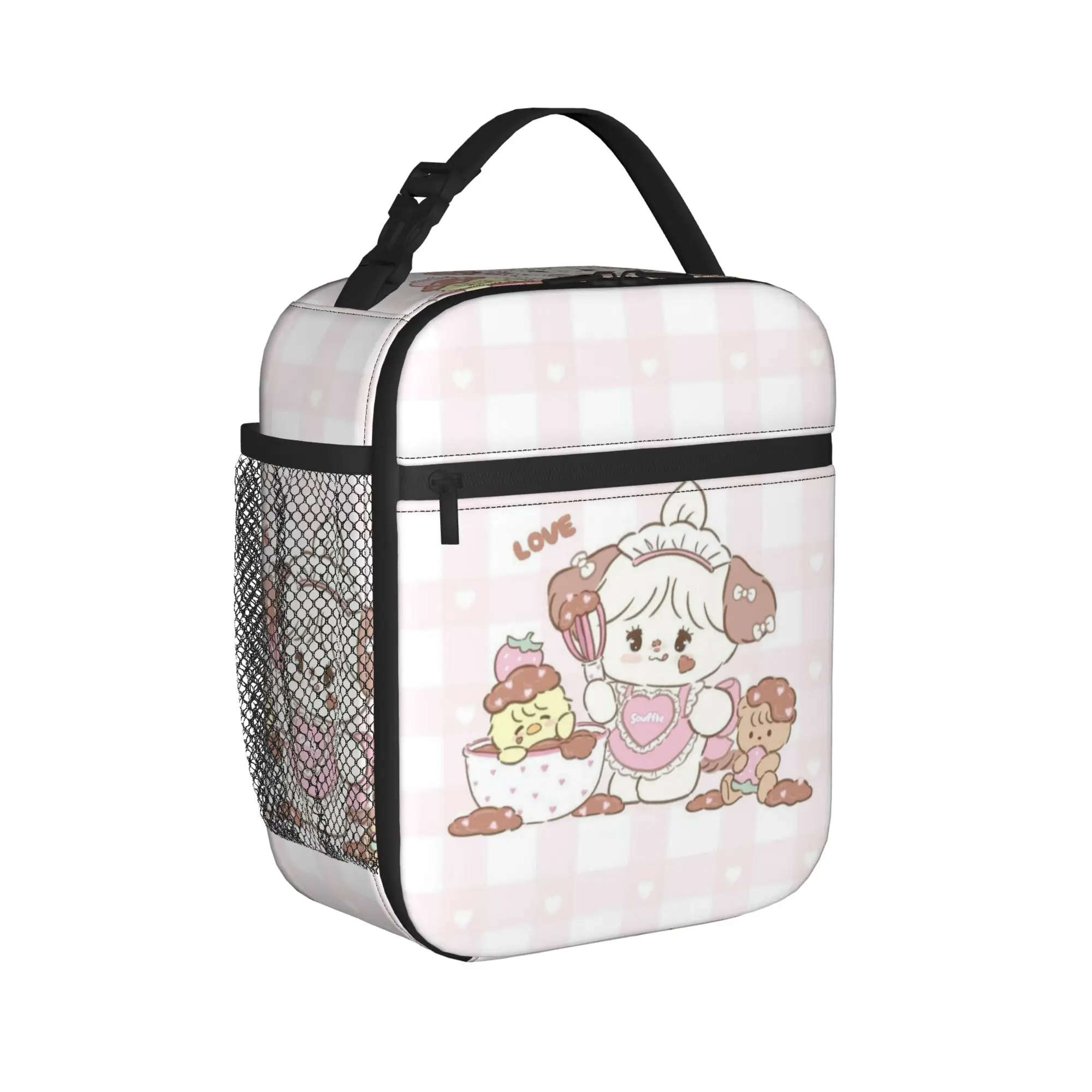 Mikkos Souffle Cooking Insulated Lunch Bag Large Meal Container Cooler Bag Tote Lunch Box School  Outdoor Bento Pouch