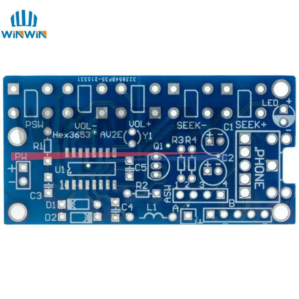 DIY Electronic Kits Wireless Stereo FM Radio Receiver Module PCB 76MHz-108MHz DC 1.8V-3.6V