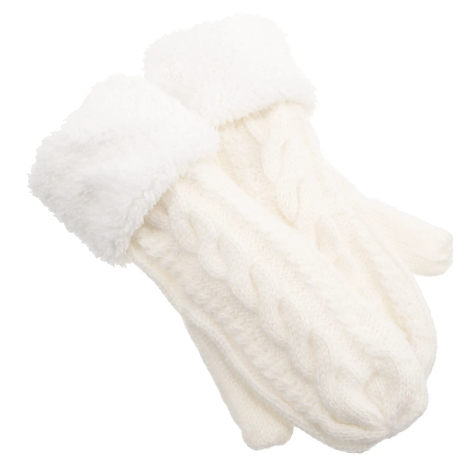 

1 пара женских перчаток, зимние толстые вязаные перчатки с теплой подкладкой, уличные варежки для путешествий, износостойкие, удобные для холодной погоды