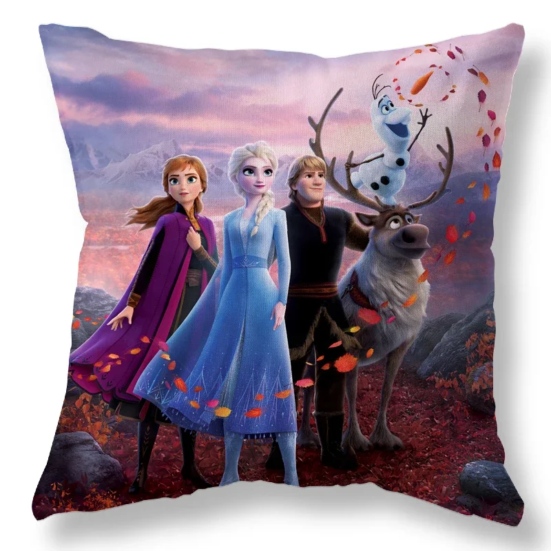 Disney Cartoon Cushion Cover PillowCase Frozen Elsa Anna Princess Decorative/Nap Room Sofa Baby Children Gift For Girl 40x40cm