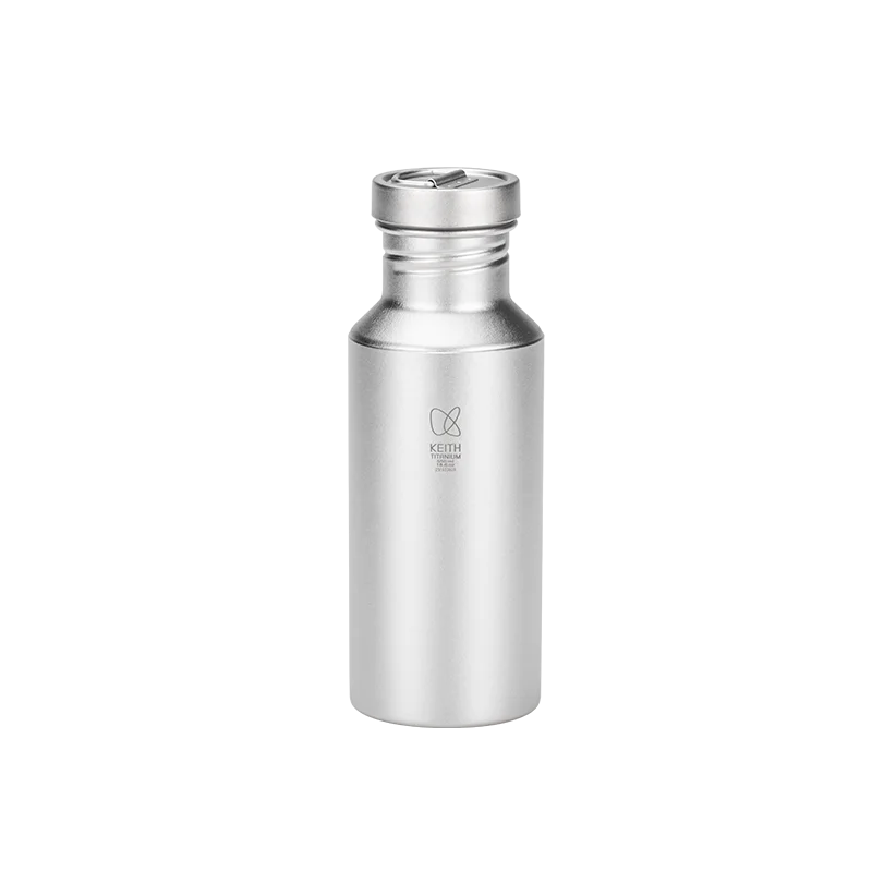 

Keith Sports Titanium Water Bottle - Lightweight Leakproof & BPA-Free 400ml/550ml/700ml for Outdoor Gym Travel